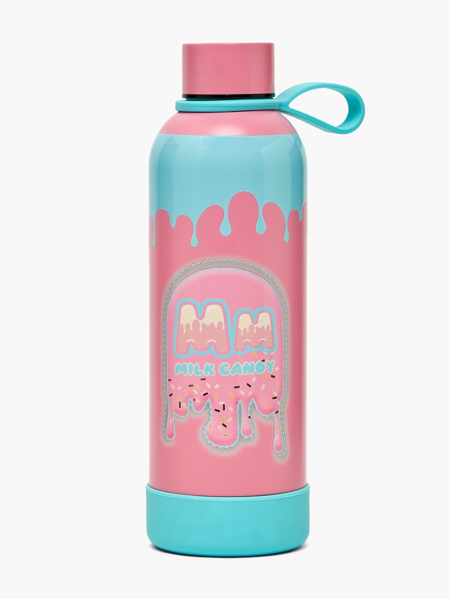 Drip Print Stainless Steel Water Bottle with Loop Handle