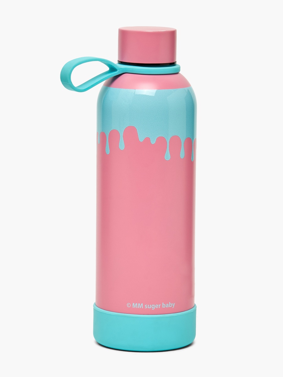 Drip Print Stainless Steel Water Bottle with Loop Handle