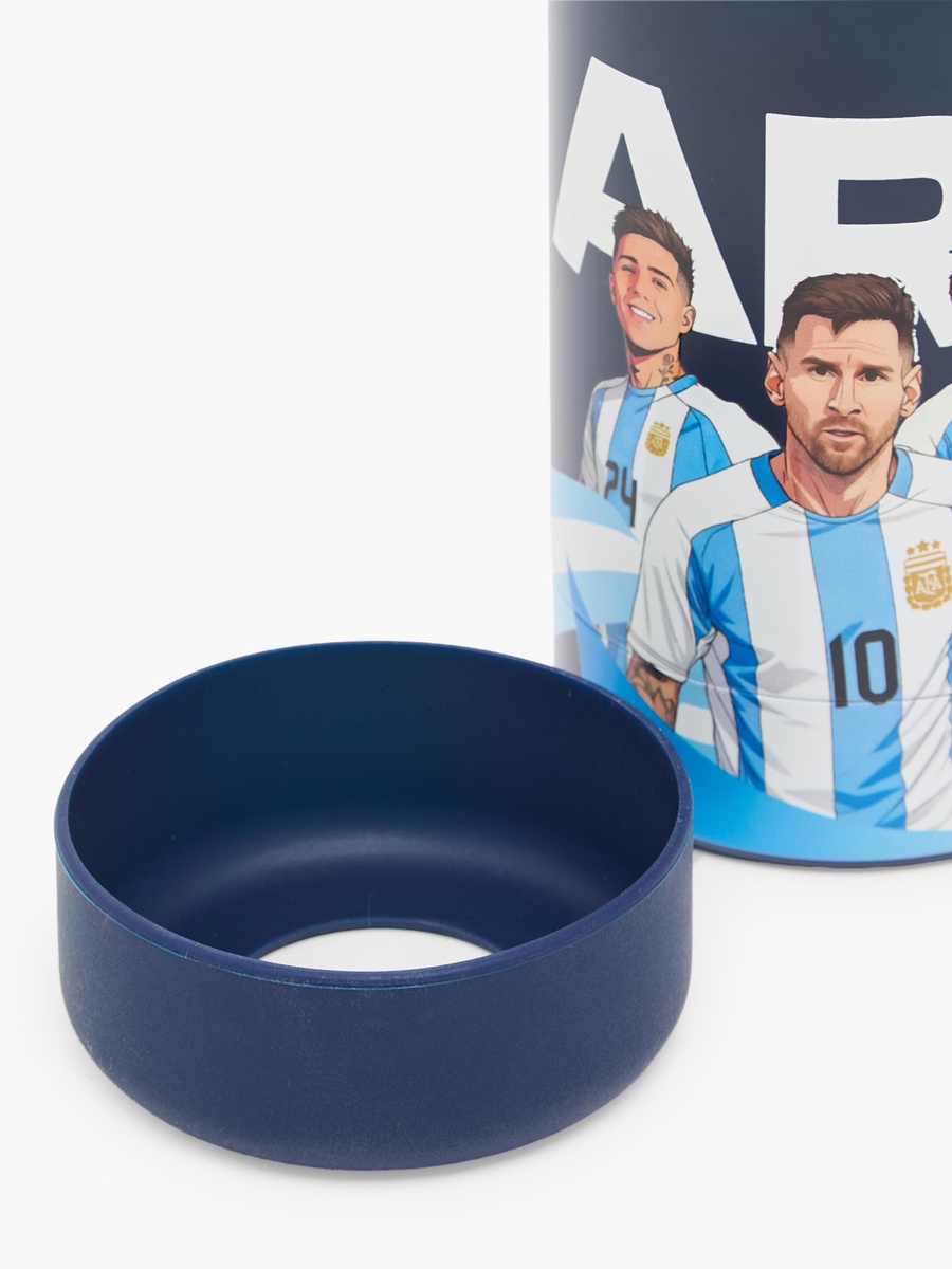 قارورة مياه ستانلس ستيل بطبعات منتخب الأرجنتين ومقبض حلقي