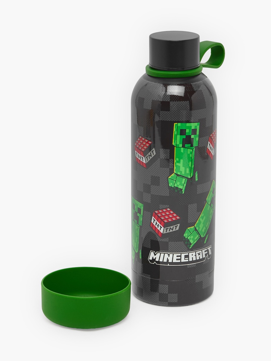 Minecraft Print Stainless Steel Water Bottle with Loop Handle