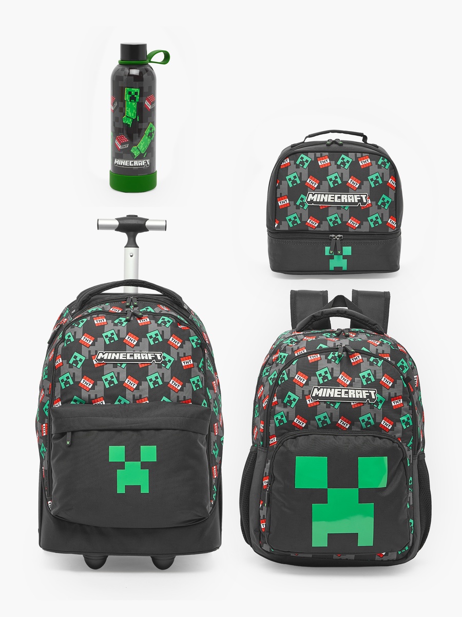 Minecraft Print Stainless Steel Water Bottle with Loop Handle