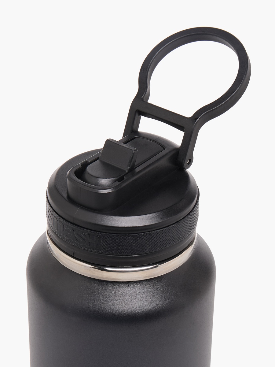 Solid Stainless Steel Water Bottle with Spout and Double Wall Insulation - 1 L