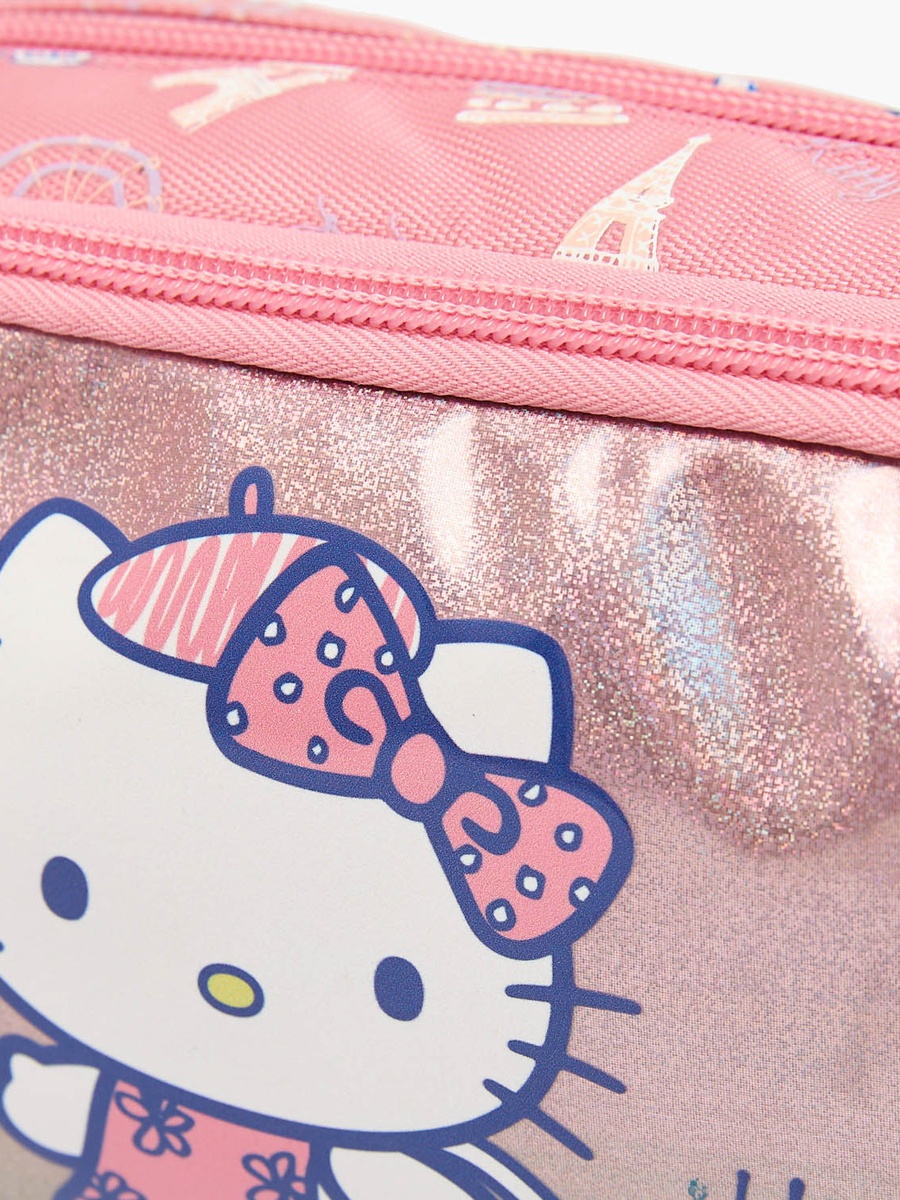 Hello Kitty Print Pencil Pouch with 2 Compartments