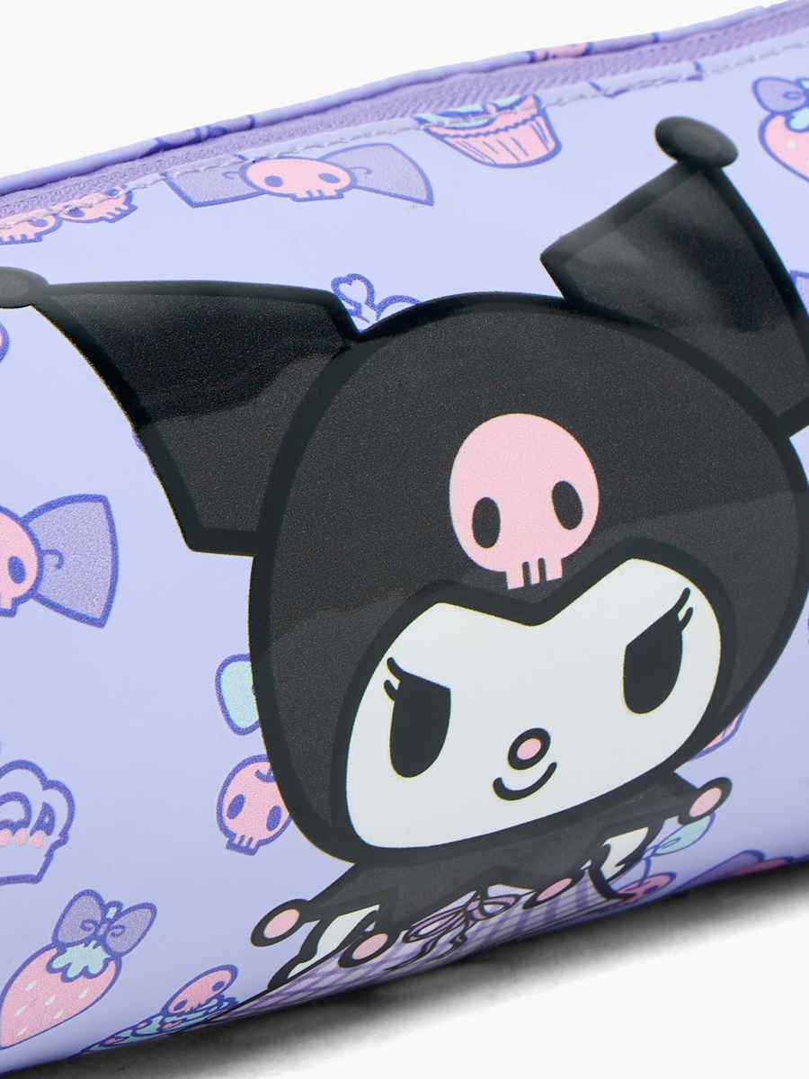 Kuromi Print Pencil Pouch with Zip Closure