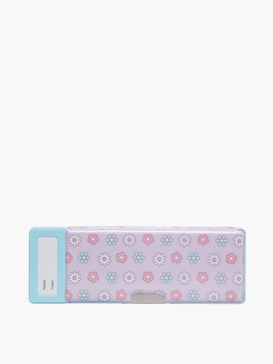Stitch and Angel Print Pencil Case with Calculator