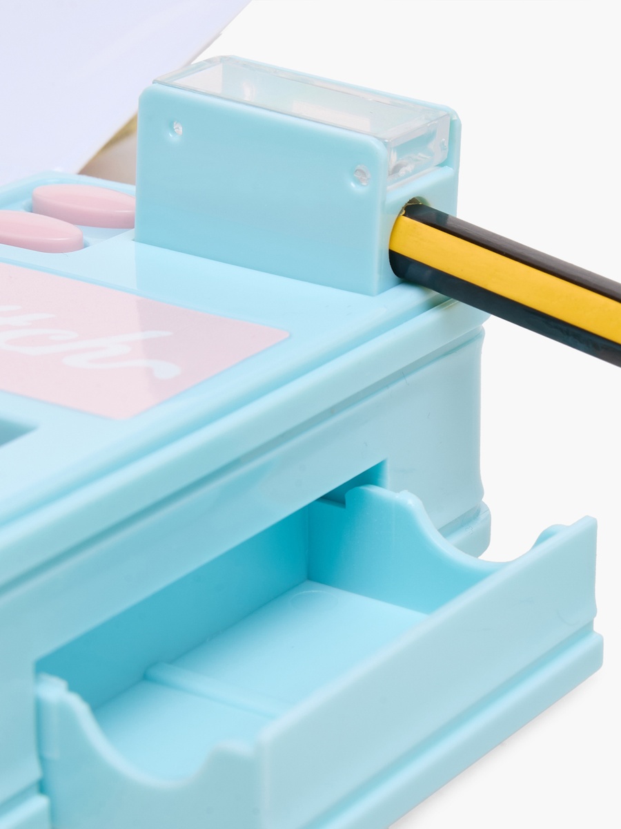 Stitch and Angel Print Pencil Case with Calculator