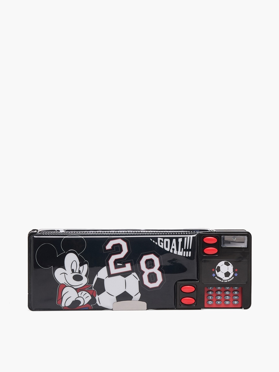 Mickey Mouse Print Pencil Case with Calculator