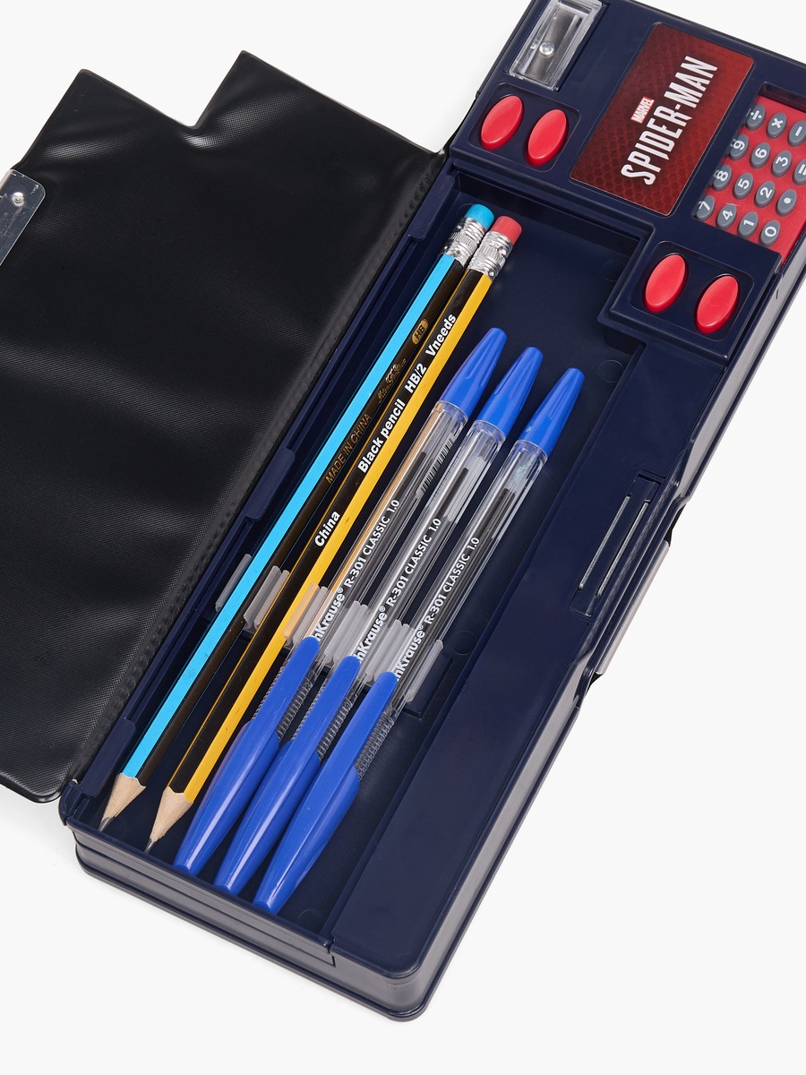 Spider-Man Print Pencil Case with Calculator