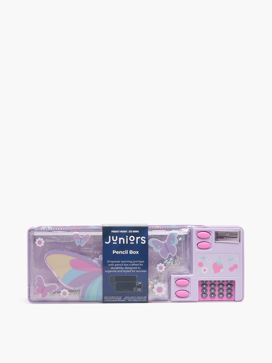 Butterfly Print Pencil Case with Calculator