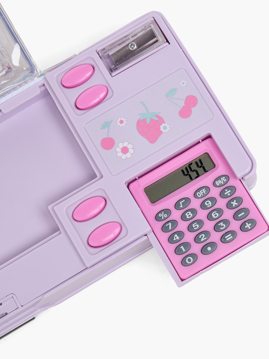 Butterfly Print Pencil Case with Calculator