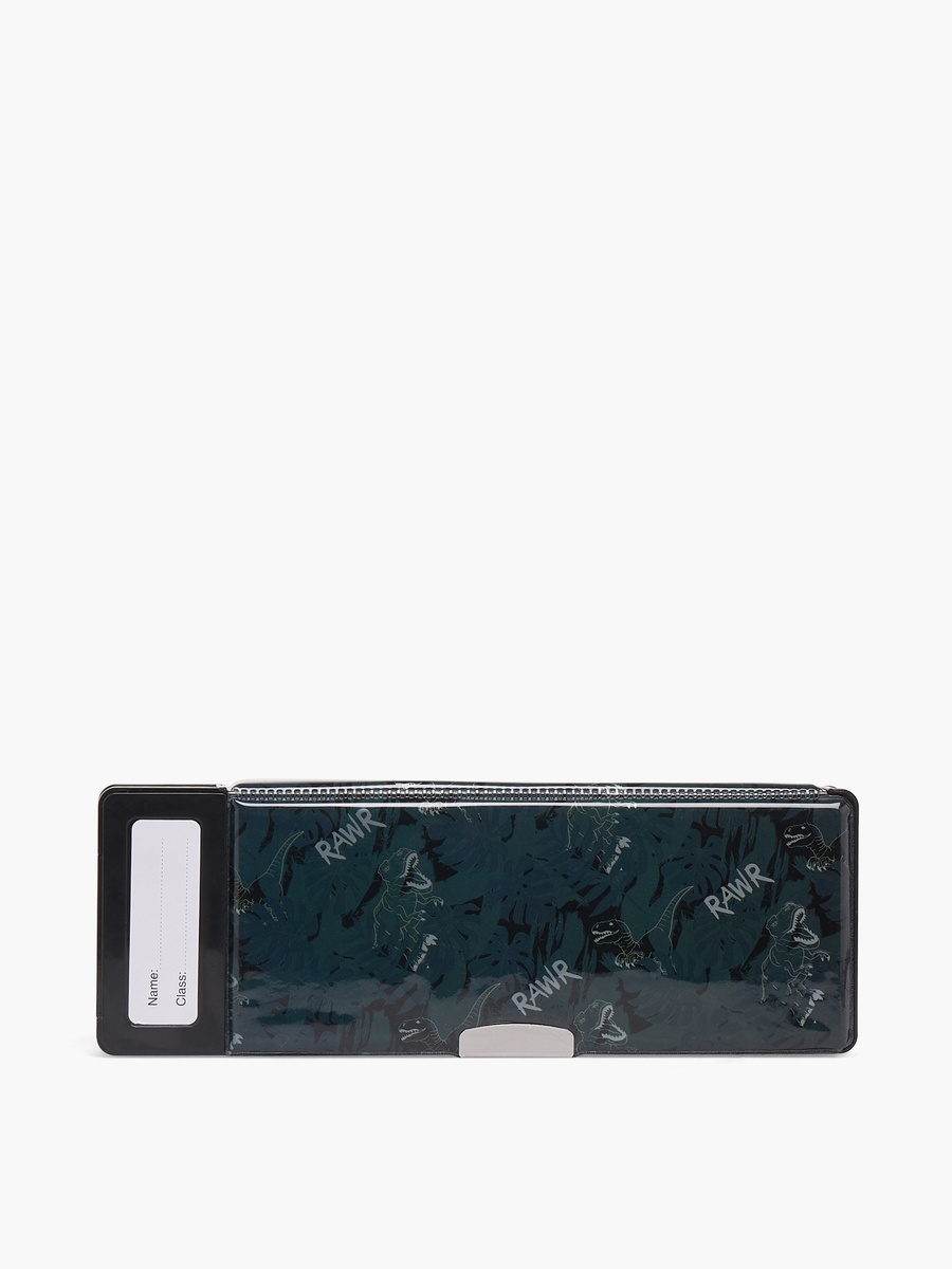 Dinosaur Print Pencil Case with Calculator