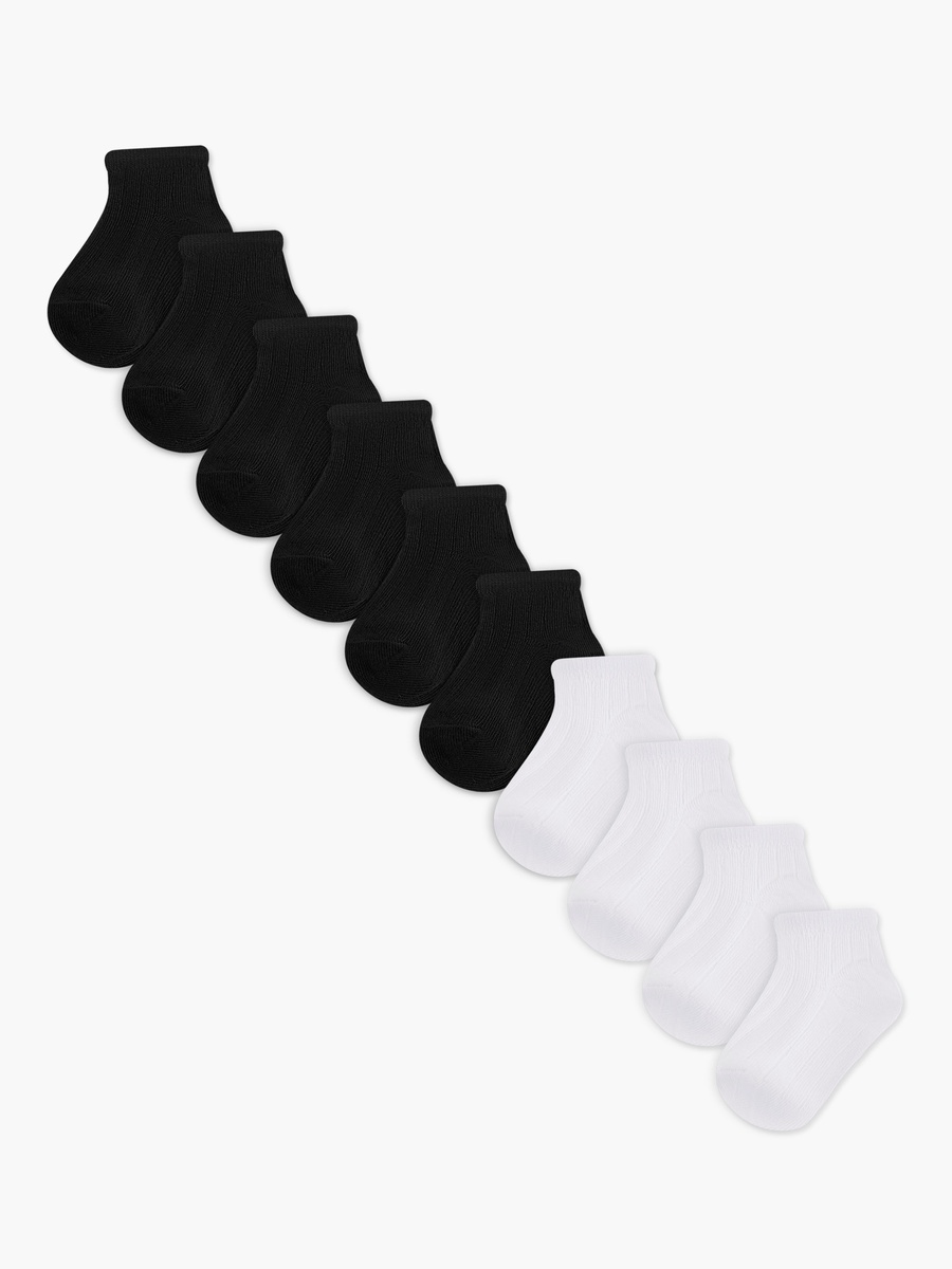 Baby Boys Elasticated Hem Socks - Set of 10