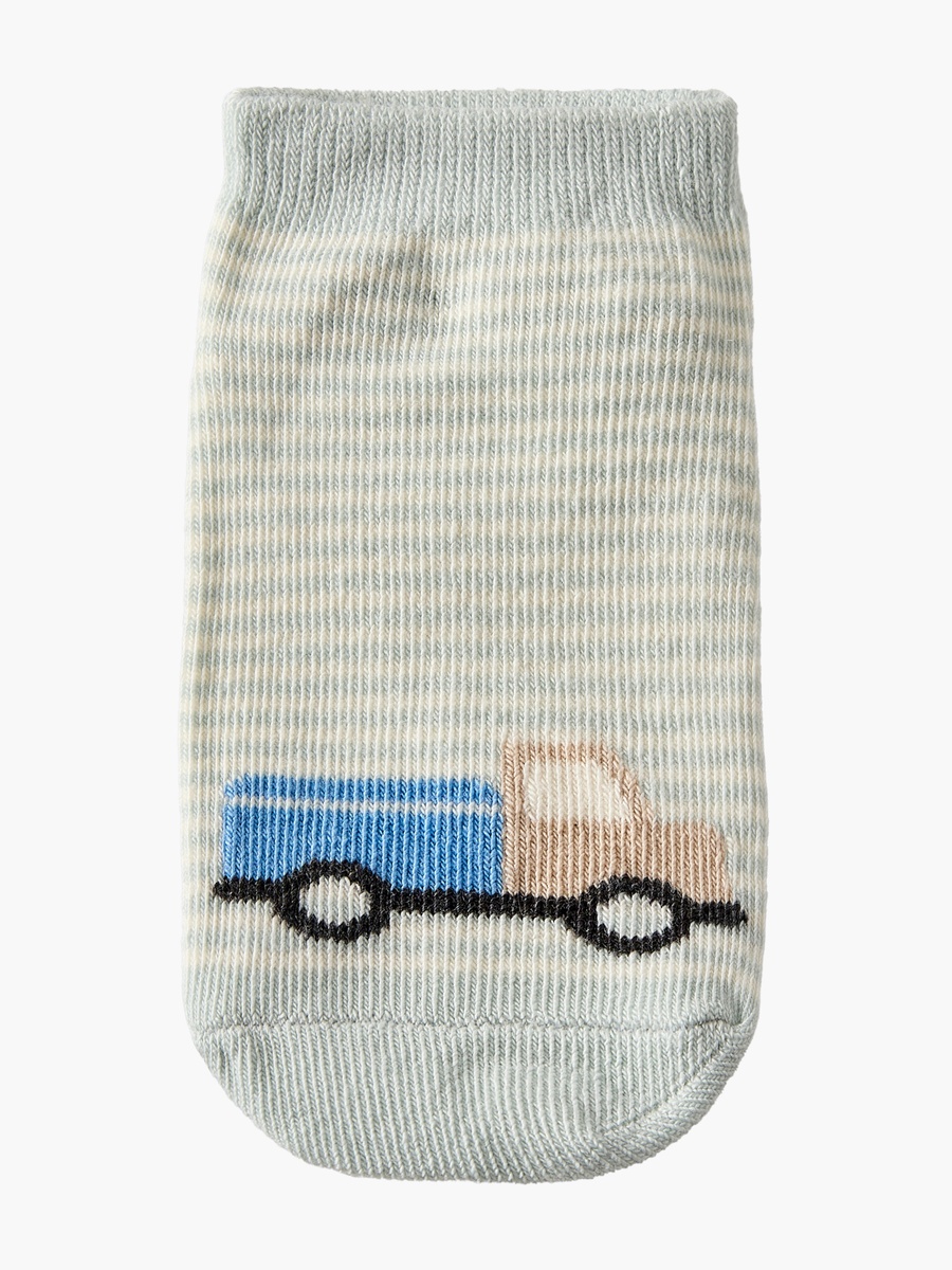 Pack of 10 Baby Boys Socks with Construction Vehicle Print