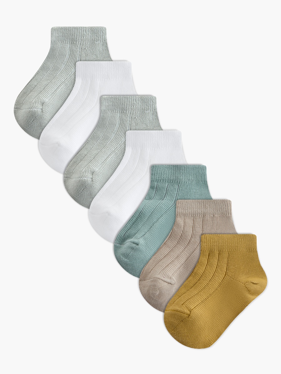 Pack of 7 Baby Boys Textured Design Socks