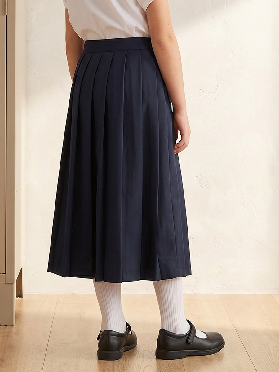 Solid Maxi Skirt with Button Closure and Pocket