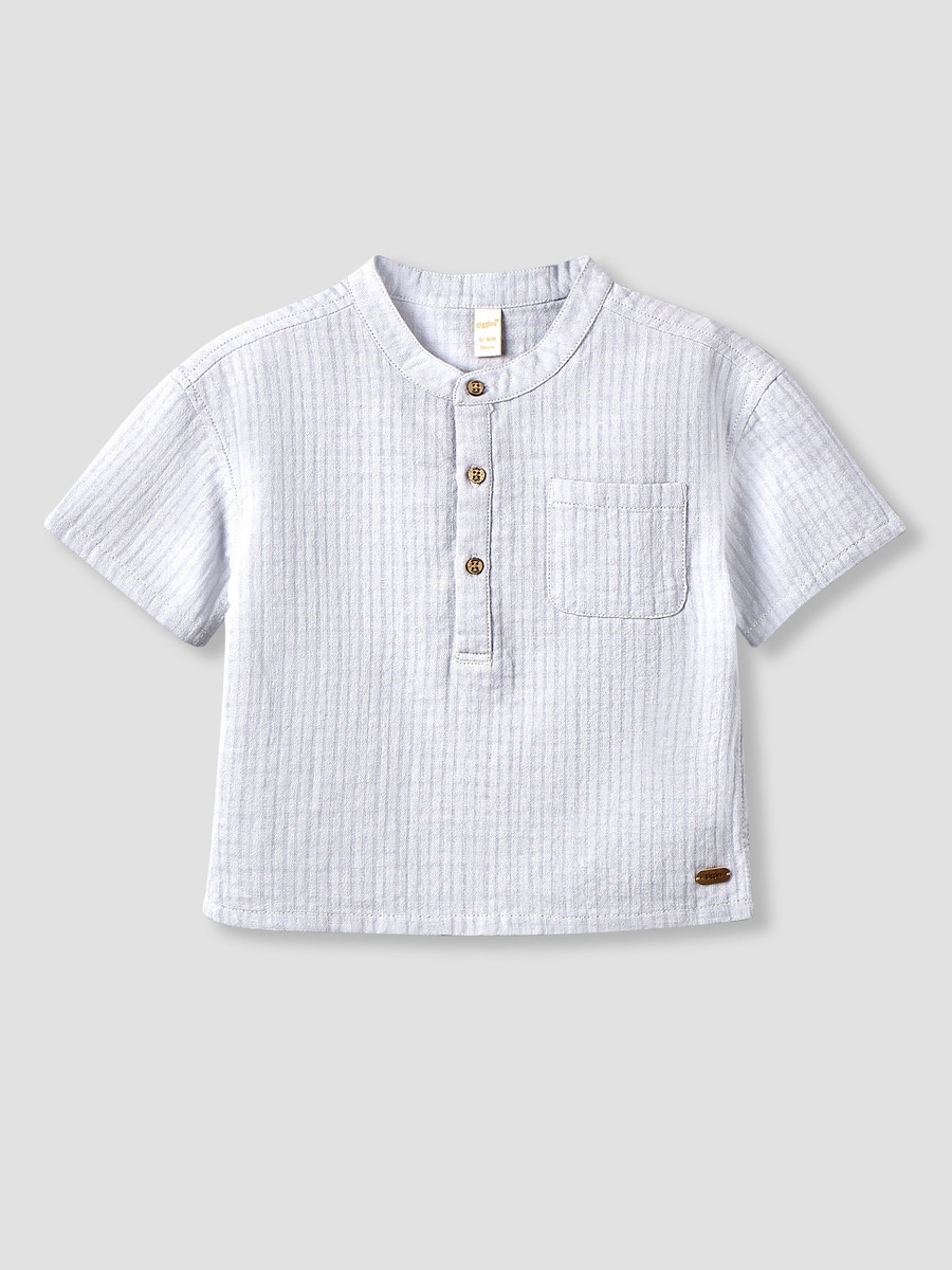 Short Sleeve Shirt with Texture