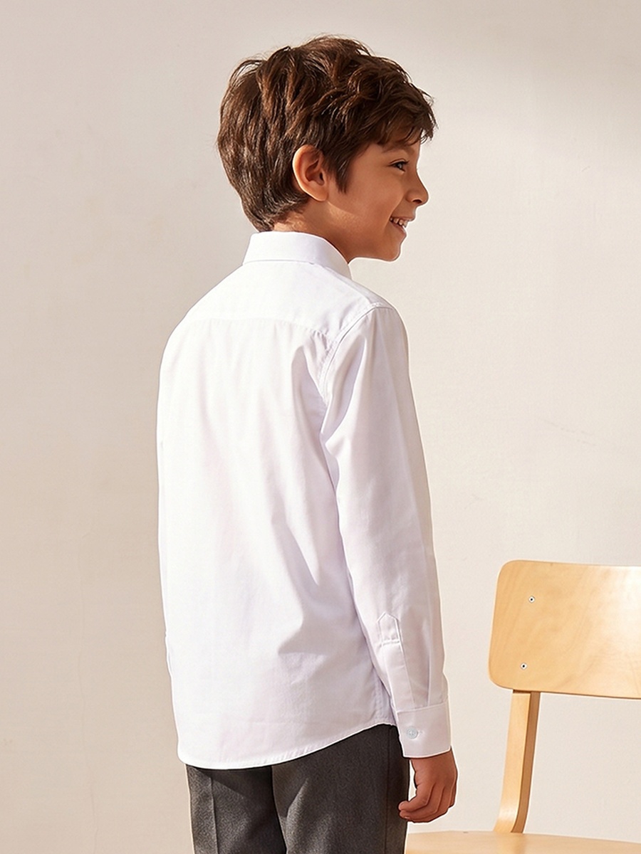 Set of 2- Solid Shirt with Chest Pocket and Long Sleeves