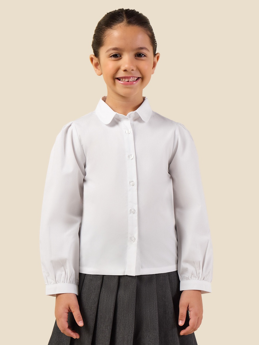 Set of 2- Solid Shirt with Long Sleeves and Button Closure