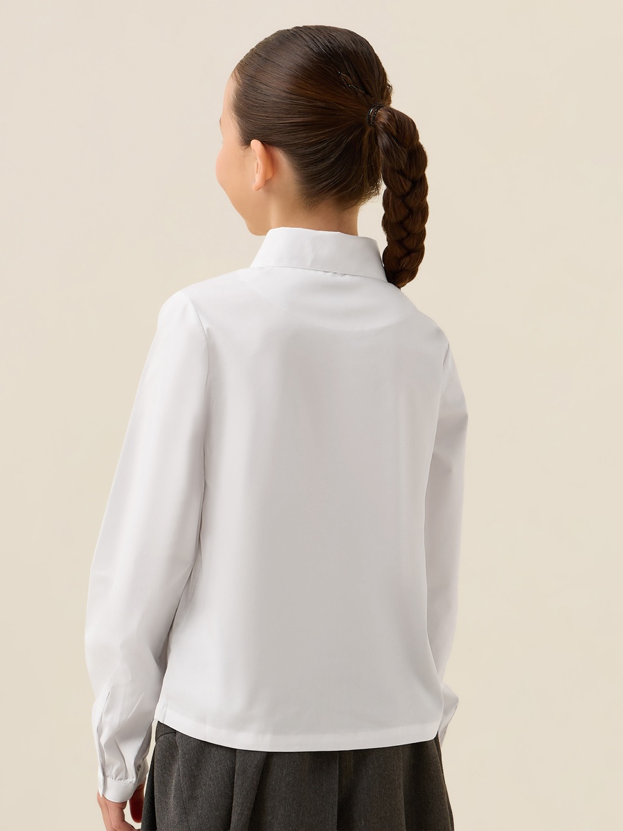 Solid Shirt with Long Sleeves and Button Closure