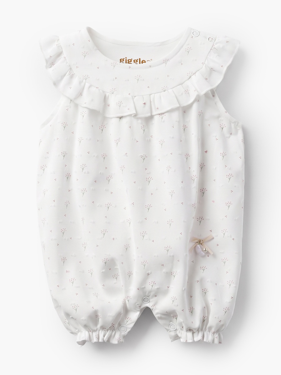 Round Neck Sleeveless Romper with Cap