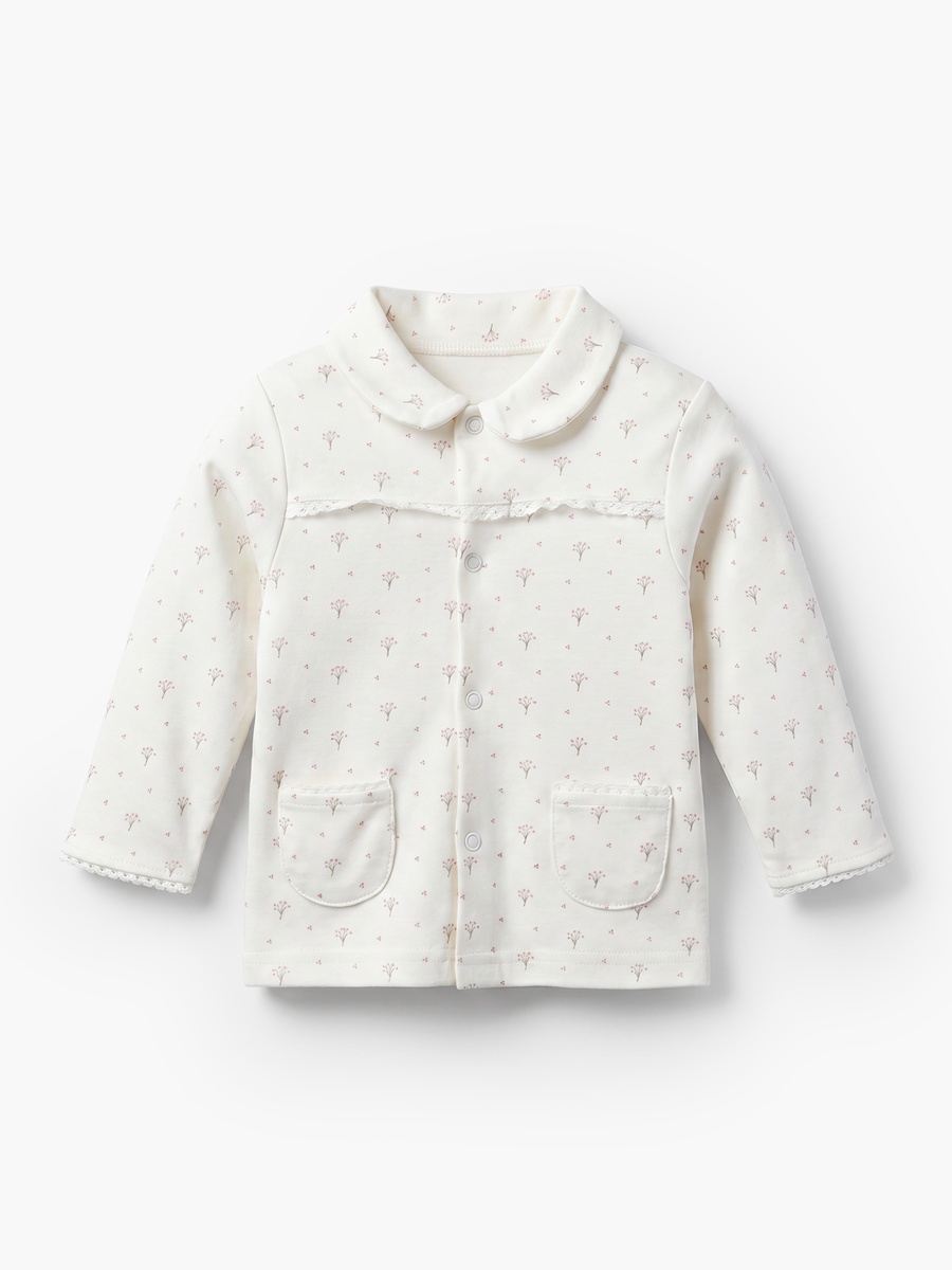 Supima Cotton Collared Long Sleeves Pyjama Set with Floral Print