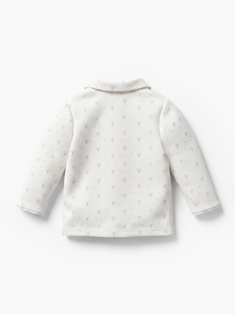 Supima Cotton Collared Long Sleeves Pyjama Set with Floral Print