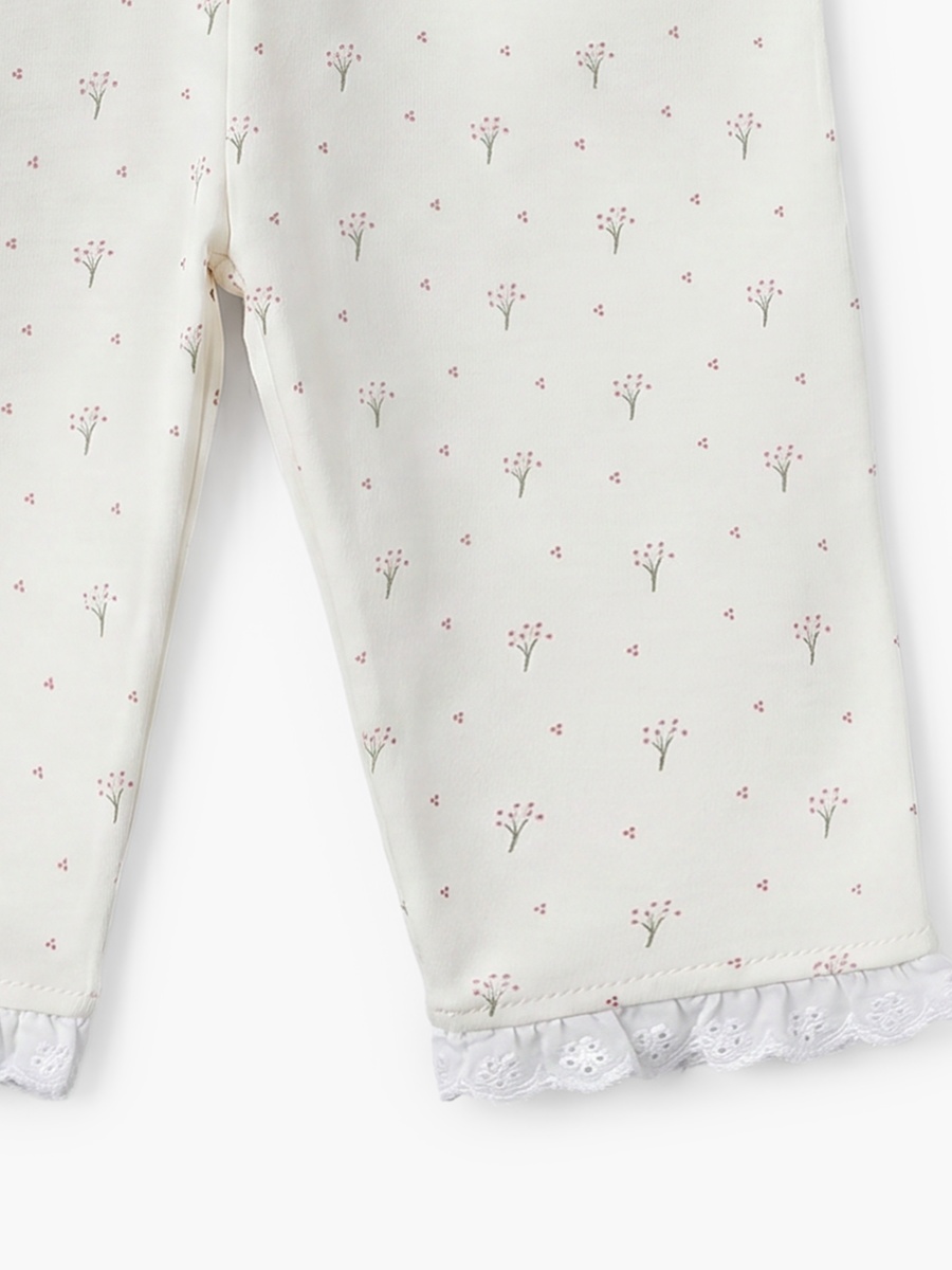 Supima Cotton Collared Long Sleeves Pyjama Set with Floral Print