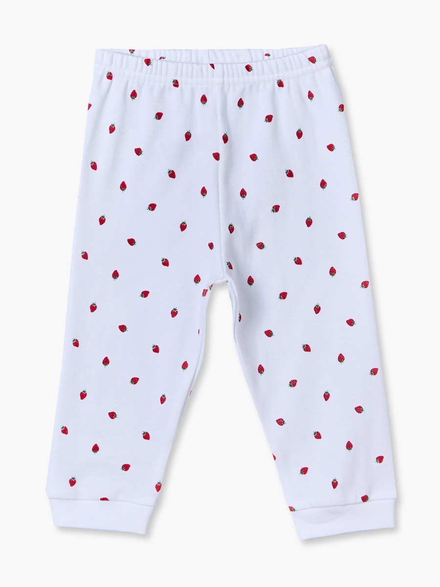 Pack of 3 Cotton Round Neck Long Sleeves Pyjama Set with Strawberry Print