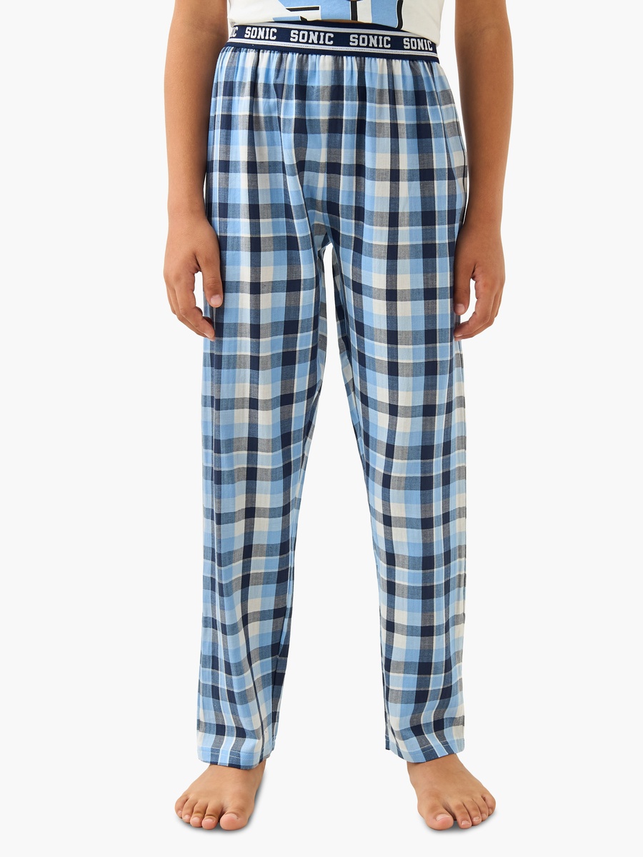 Cotton Crew Neck Short Sleeves Pyjama Set with Sonic the Hedgehog Print