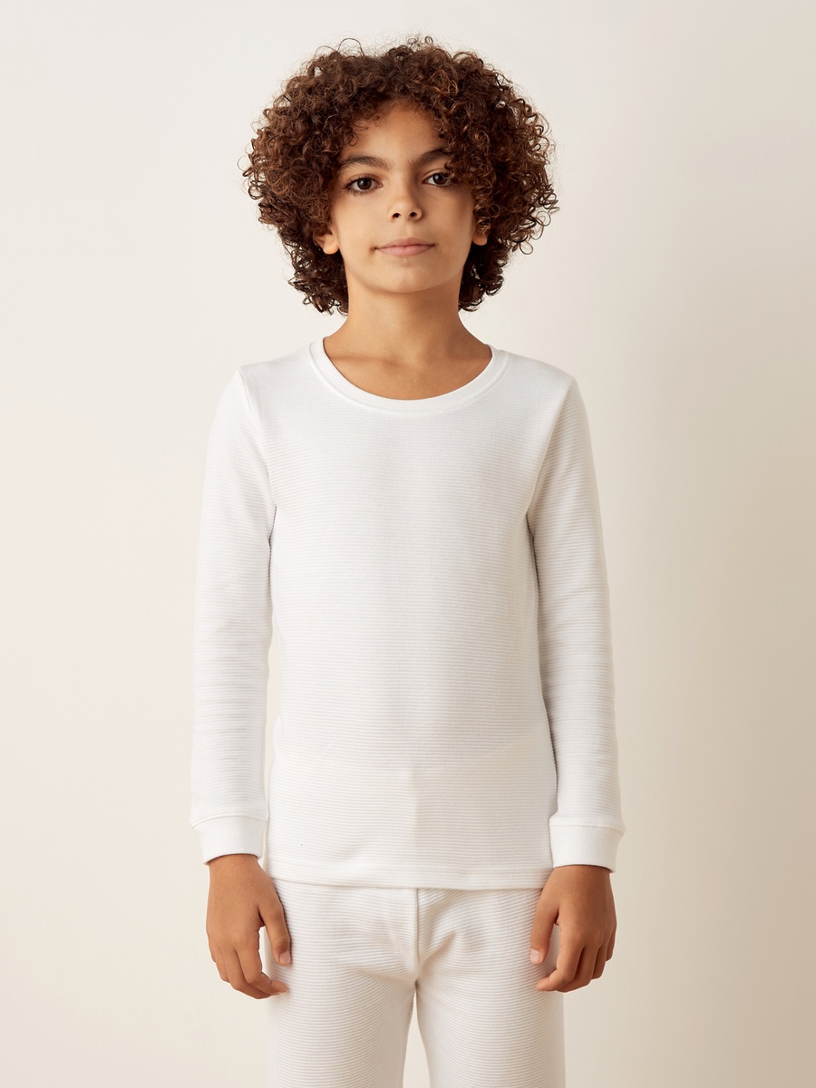 Textured Thermal T-Shirt and Pyjama Set