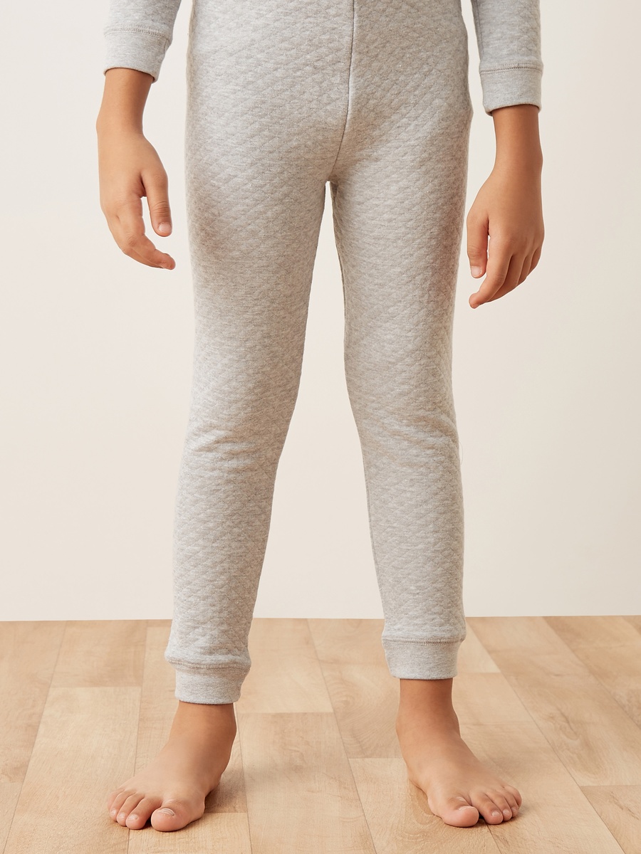 Textured Thermal T-Shirt and Pyjama Set