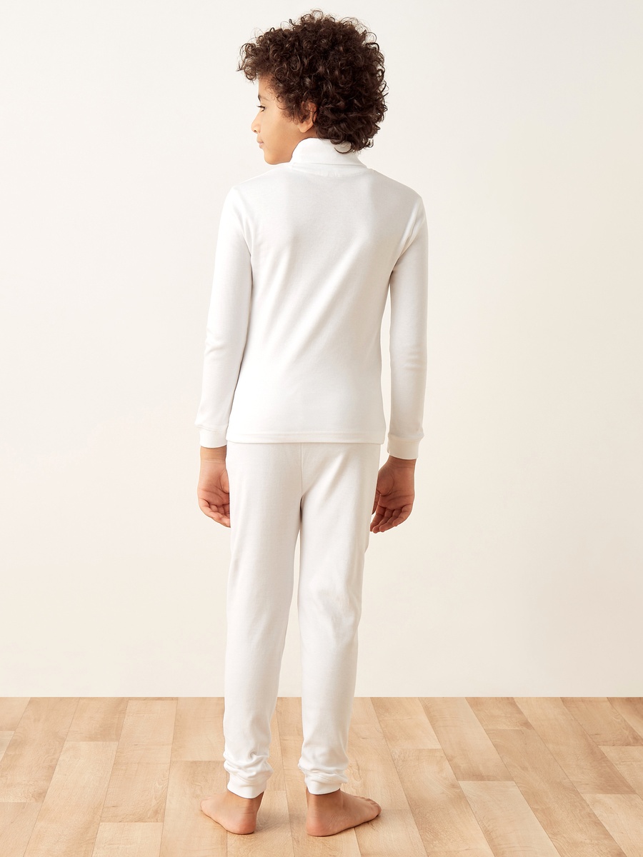 Solid Thermal T-Shirt and Pyjama Set