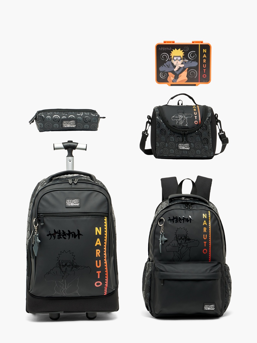 صندوق غداء بينتو بطبعات ناروتو للأولاد مع أدوات مائدة من تي في طوكيو.
