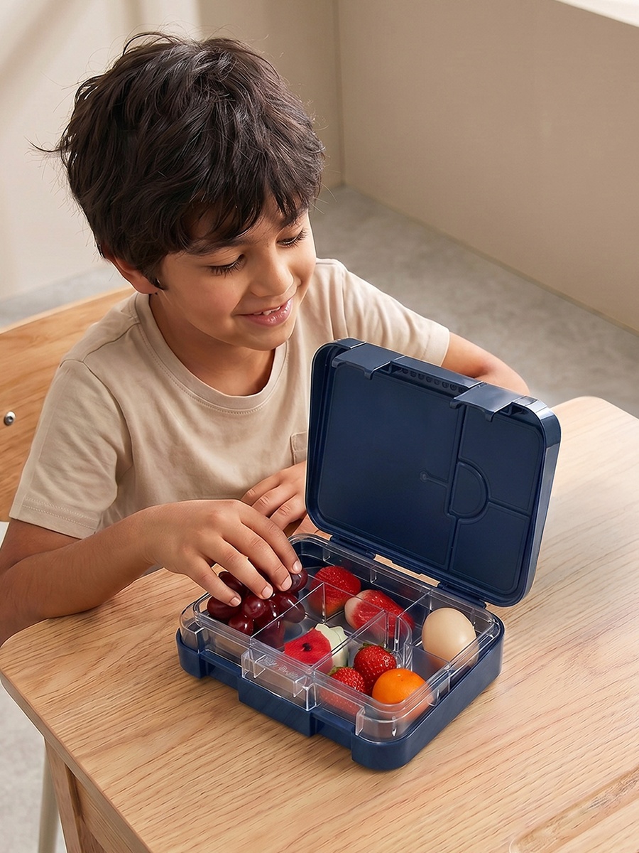 Spider-Man Print Bento Lunch Box with Clip Lock Lid - 1 L