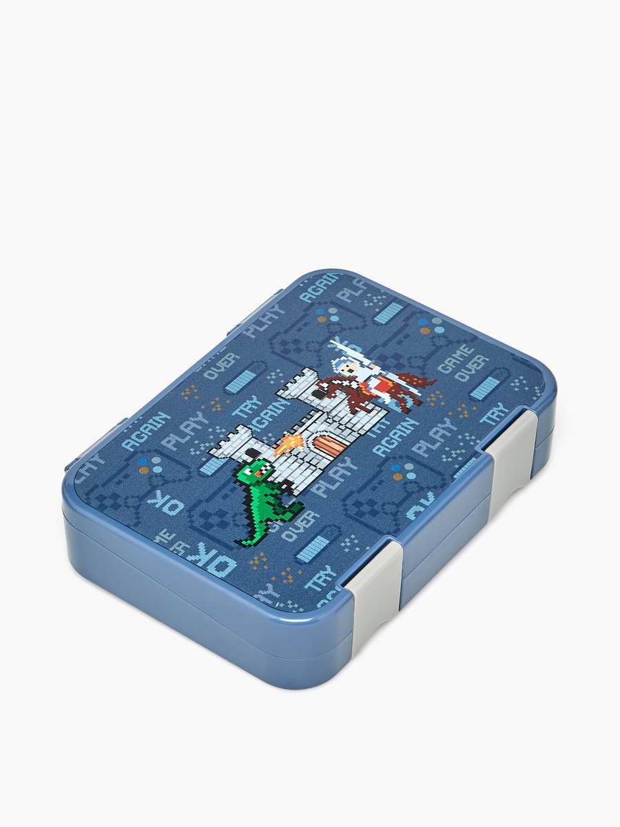 Gaming Print Bento Box with Clip Lock Lid - 750 ml