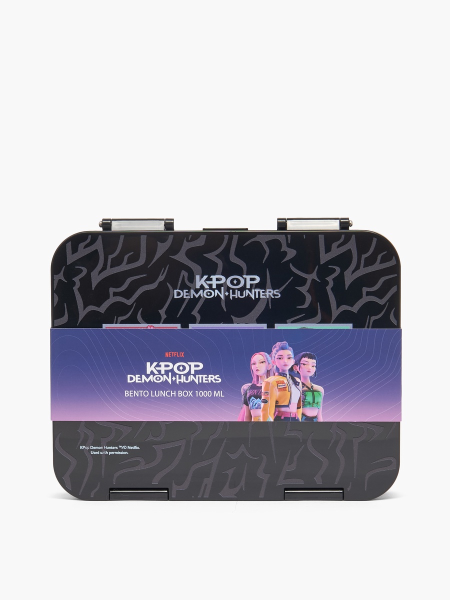 KPop Demon Hunters Print Bento Lunch Box with Clip Lock Lid - 1 L