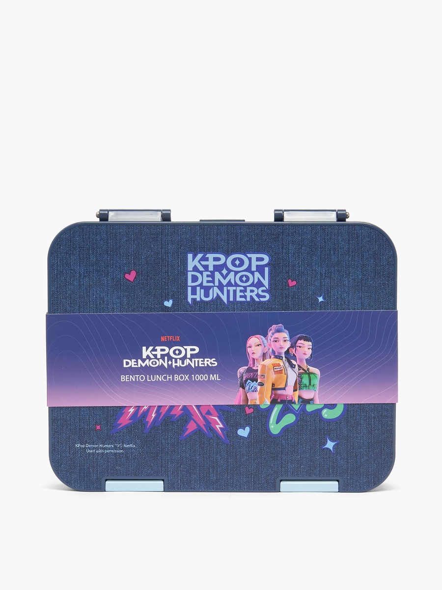 KPop Demon Hunters Print Bento Lunch Box with Clip Lock Lid - 1 L