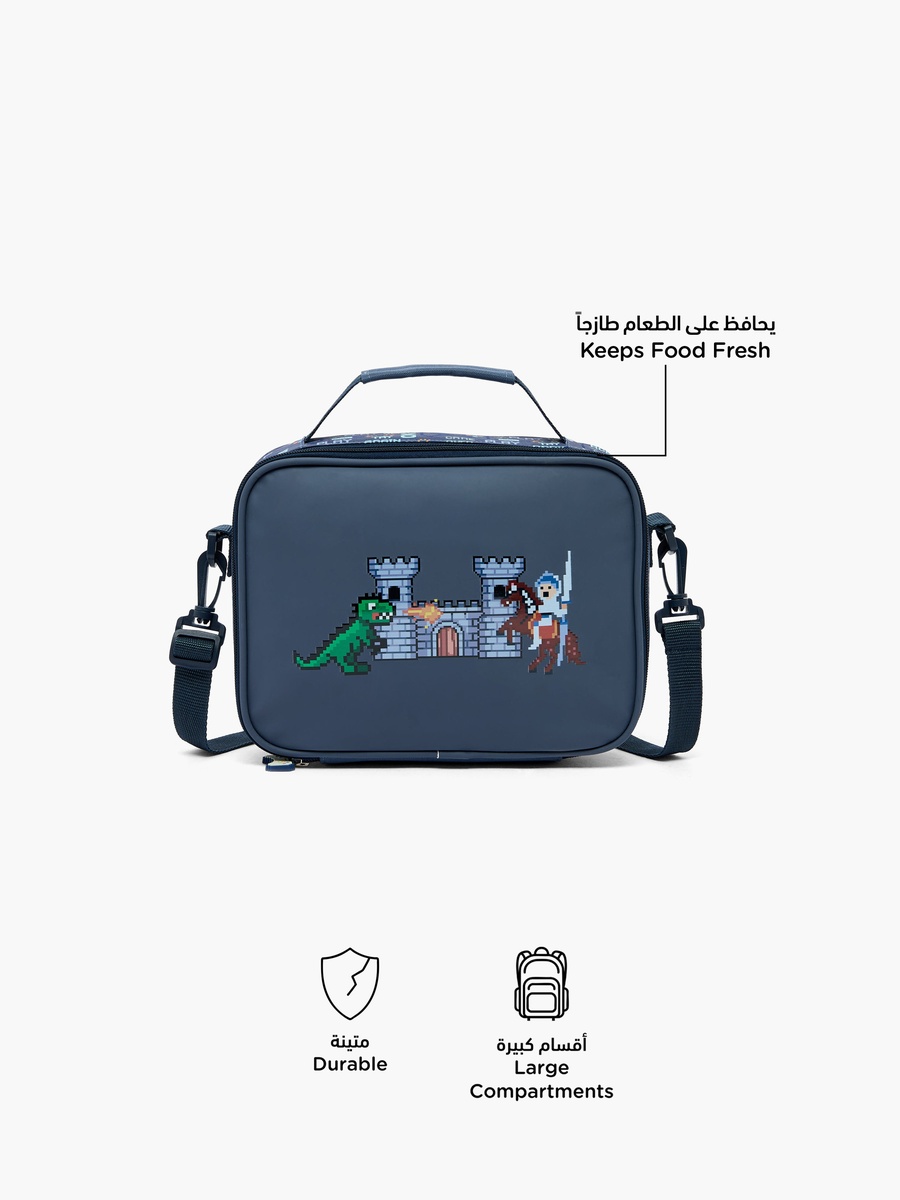 شنطة غداء معزولة بطبعات ديناصور للأولاد بعمر 5-8 سنوات
