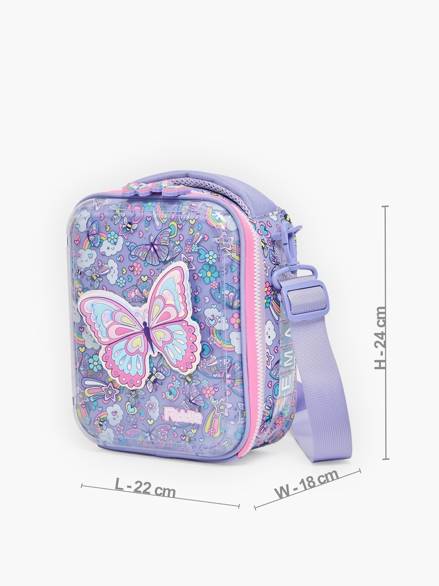 Butterfly Applique Lunch Bag with Insulation