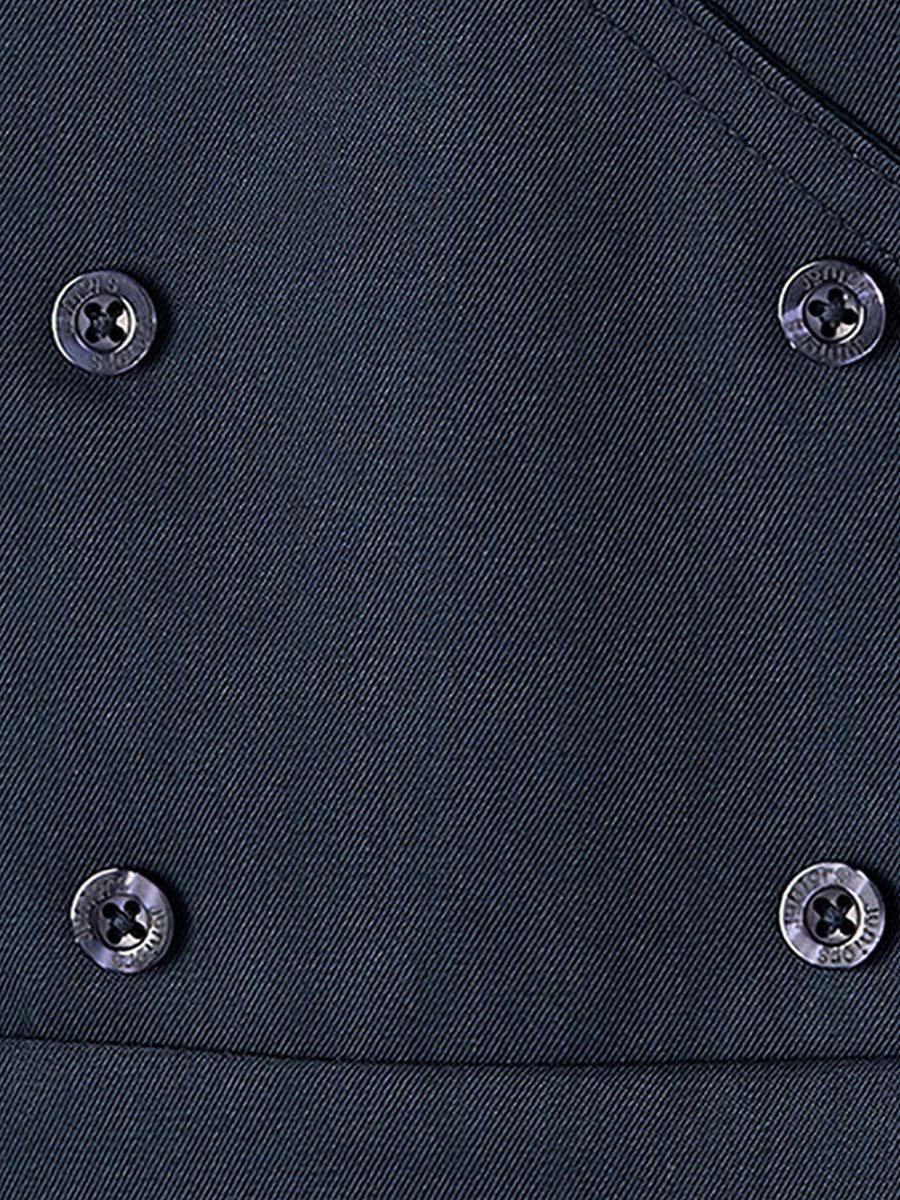 Solid V-Neck Pinafore with Button Detail