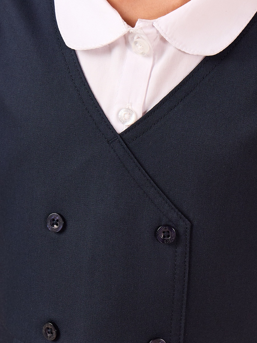 Solid Pinafore Dress with Button Detail