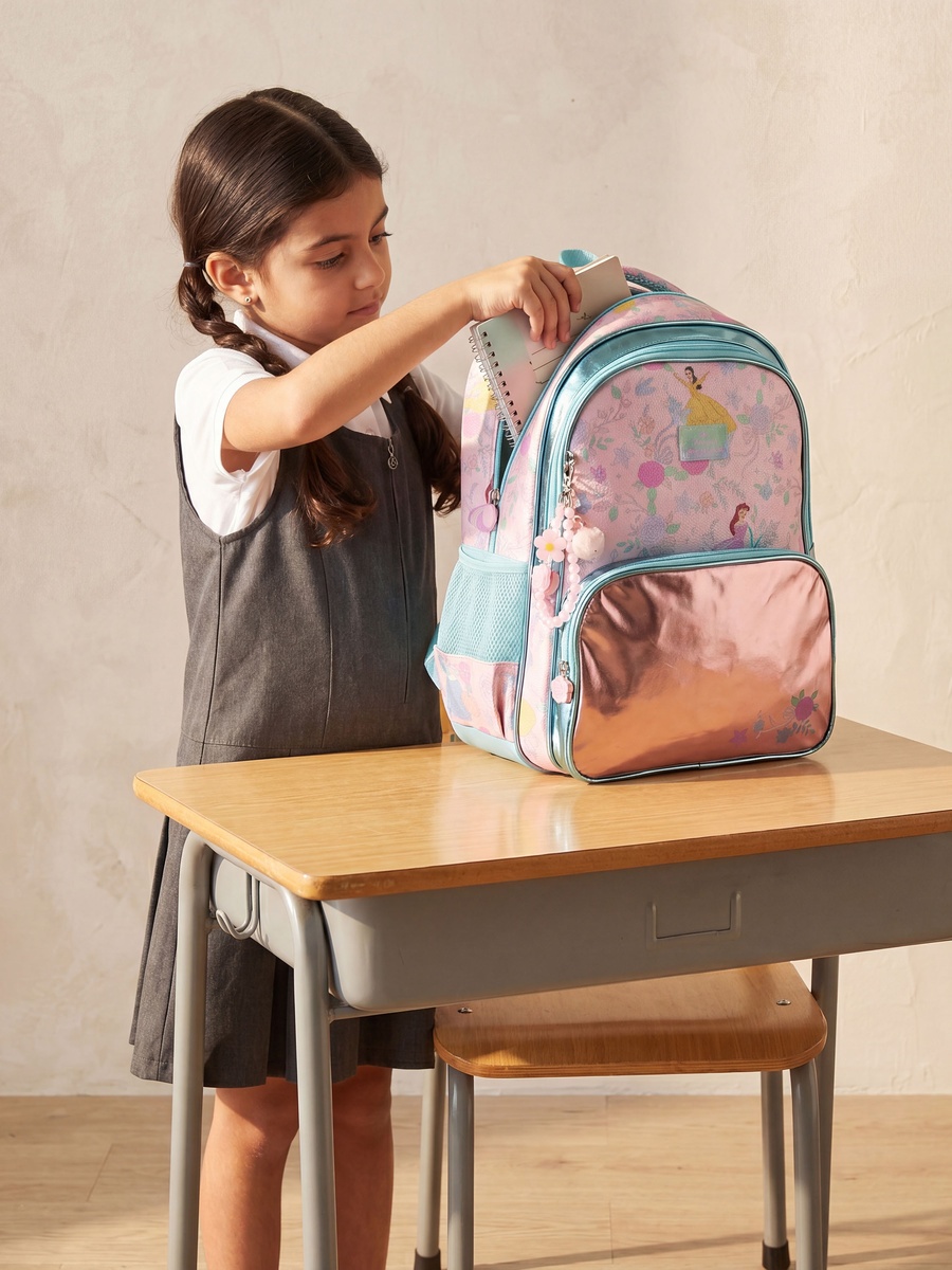 Princess Print Backpack with Laptop Compartment - 16 inches