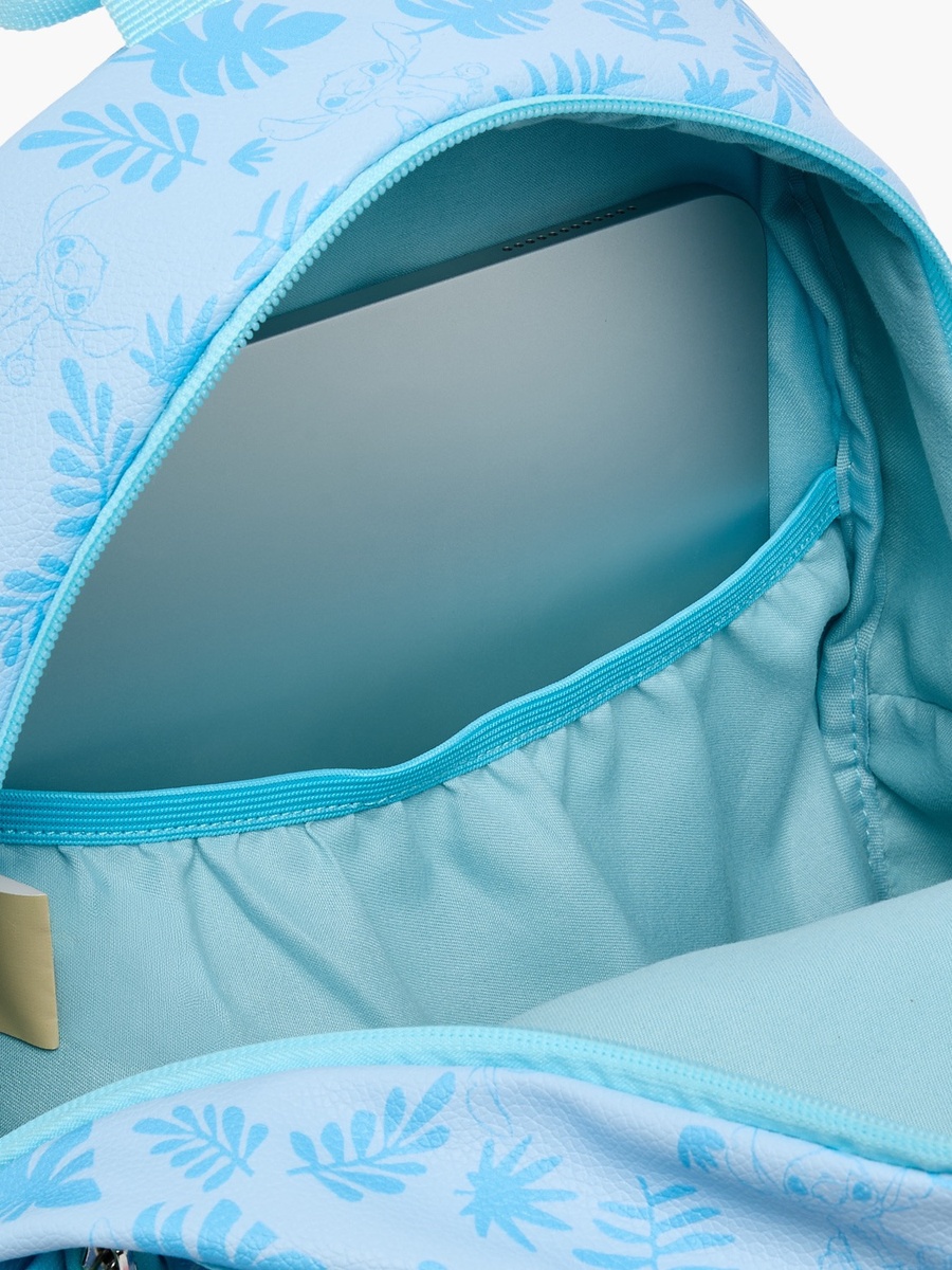 Stitch Print Backpack with Padded Straps - 14 inches