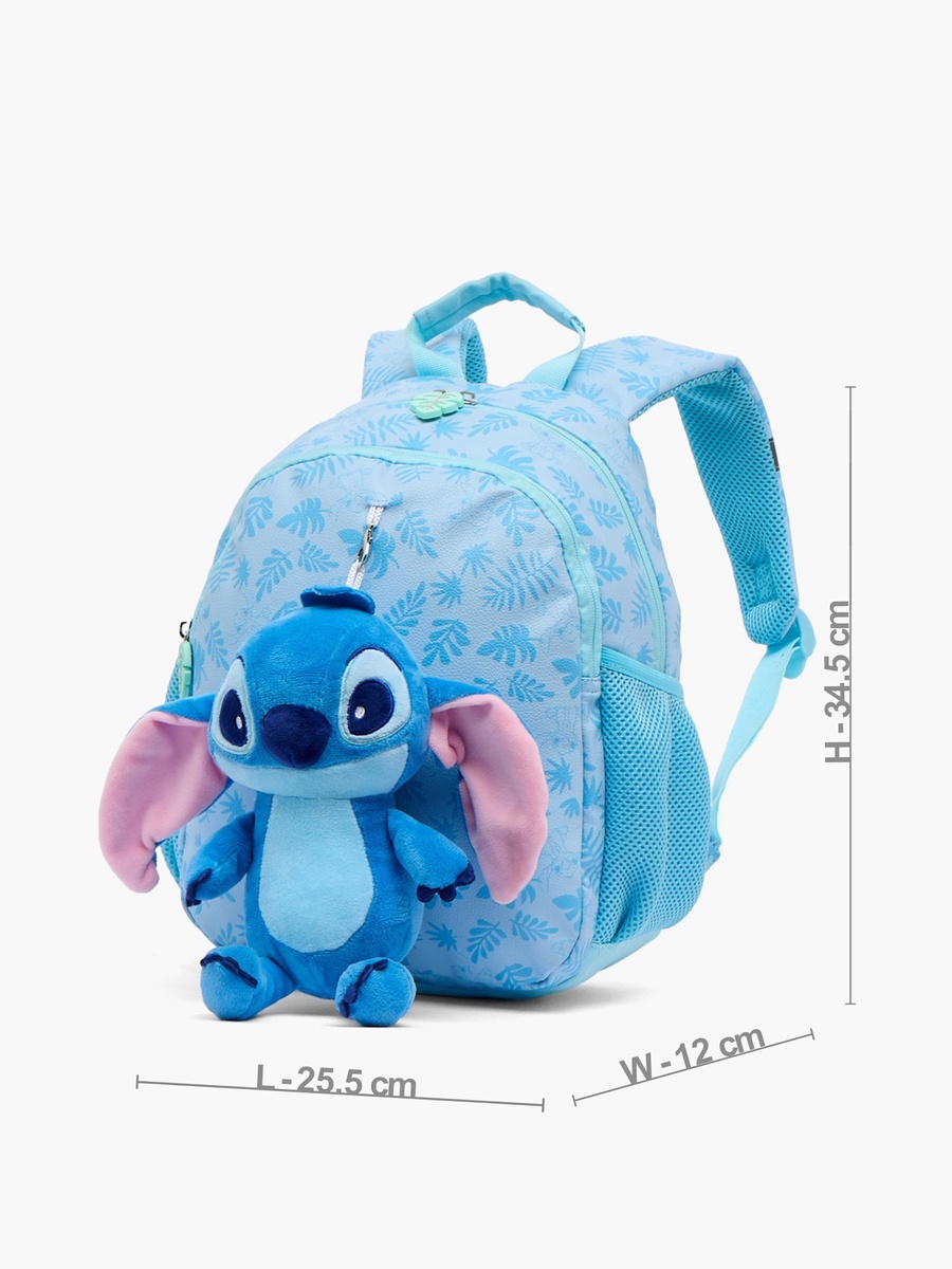 Stitch Print Backpack with Padded Straps - 14 inches