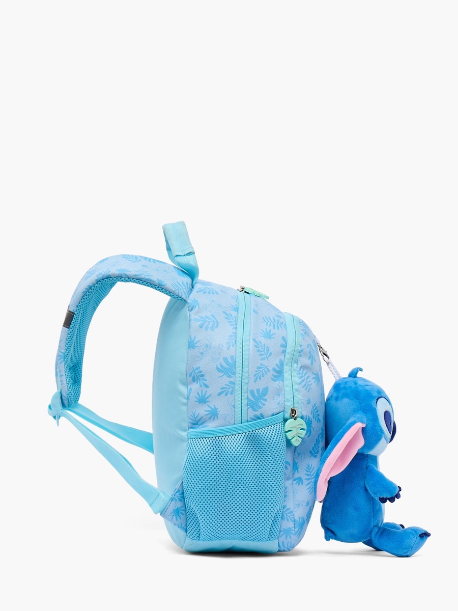 Stitch Print Backpack with Padded Straps - 14 inches