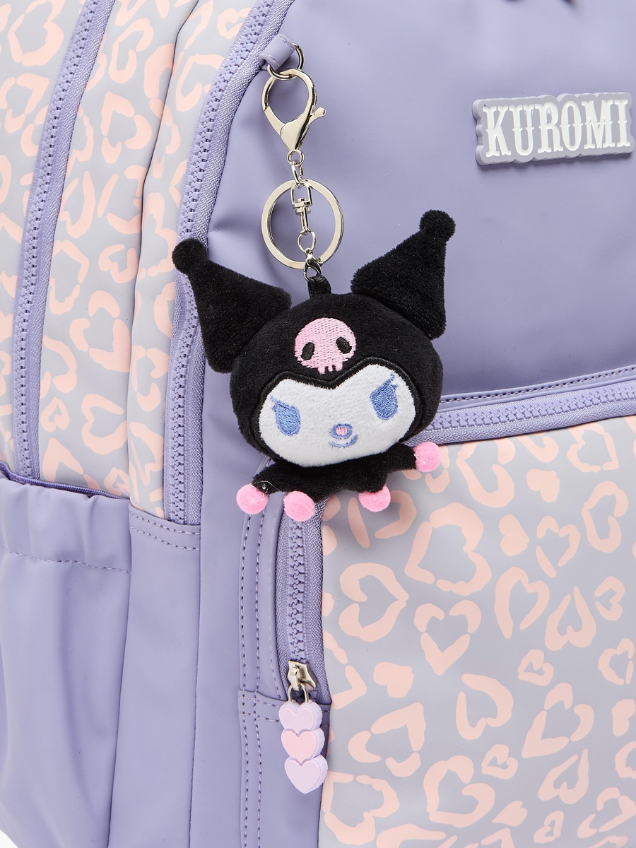 Kuromi Print Backpack with Adjustable Shoulder Straps - 17 inches