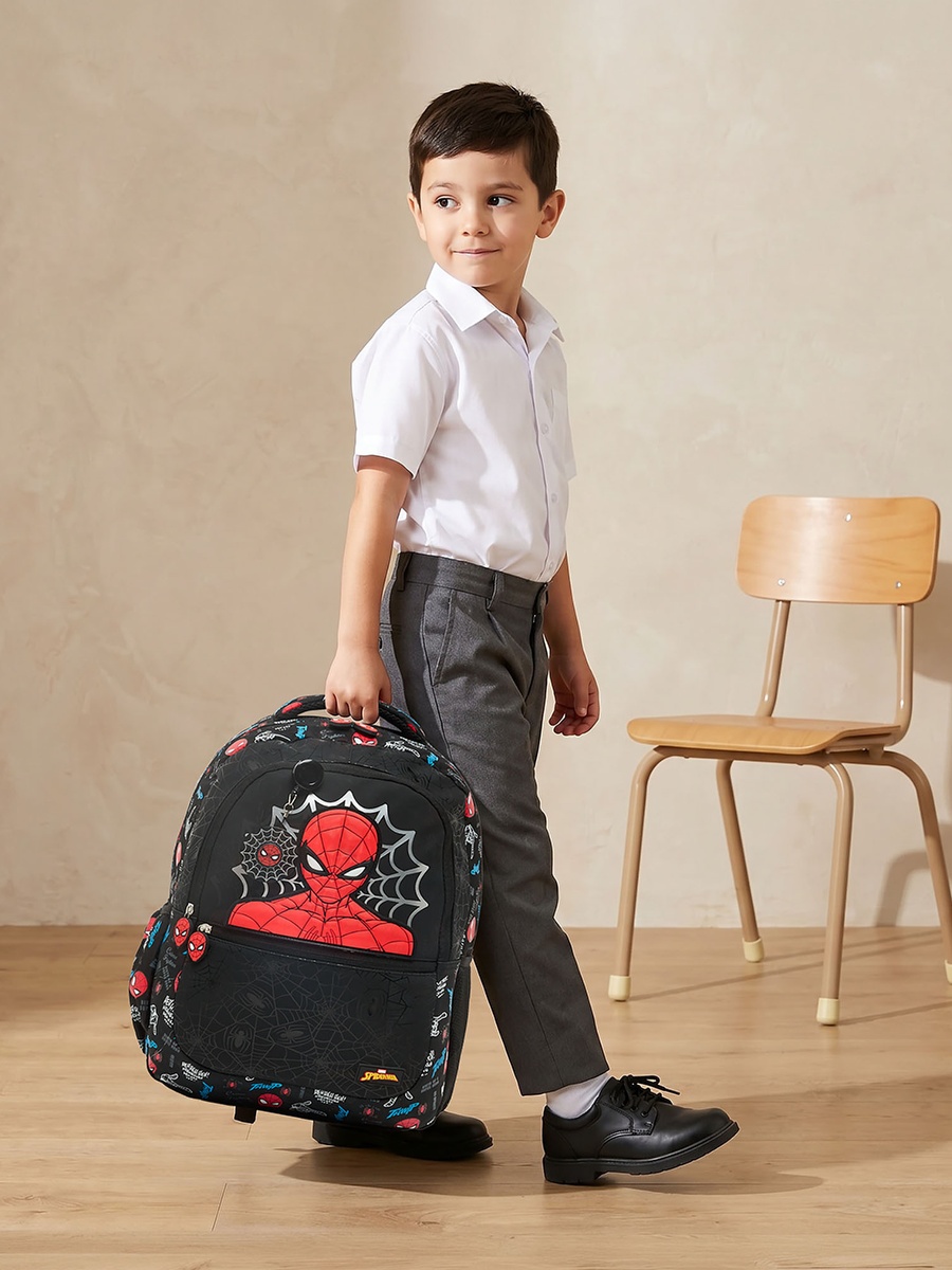 Spider-Man Print Backpack with Laptop Compartment - 16 inches
