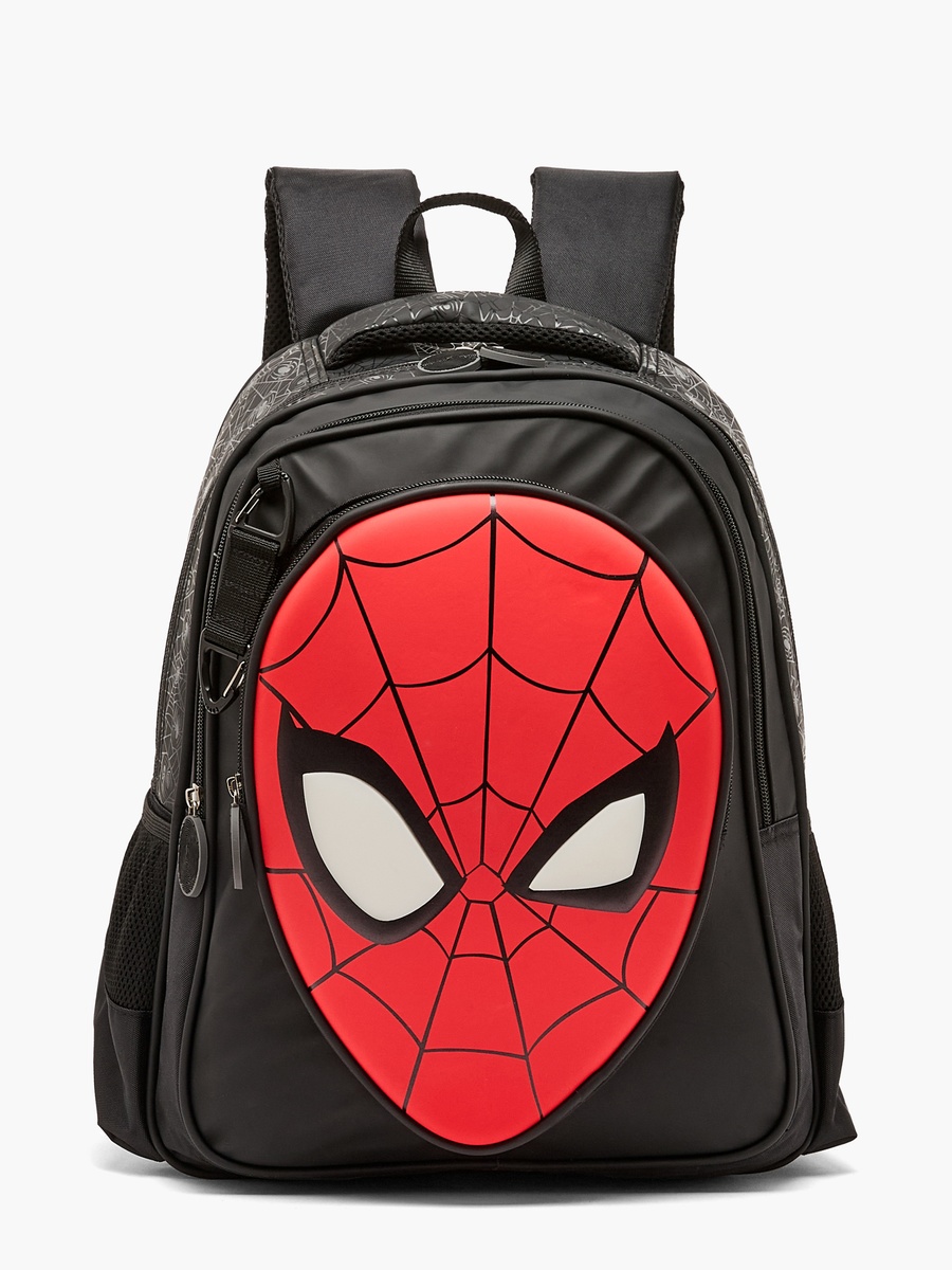 Spider-Man Print Backpack with Padded Shoulder Straps - 16 inches