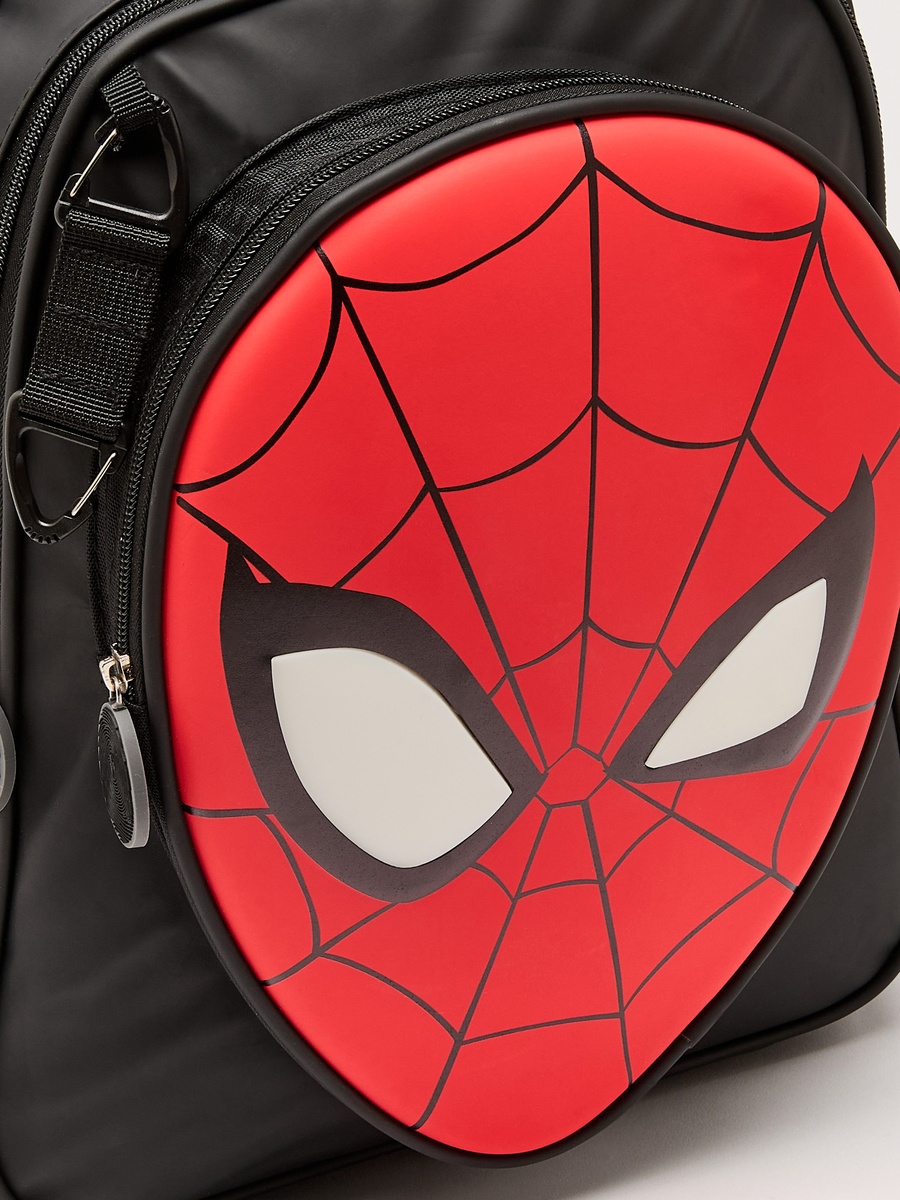 Spider-Man Print Backpack with Padded Shoulder Straps - 16 inches
