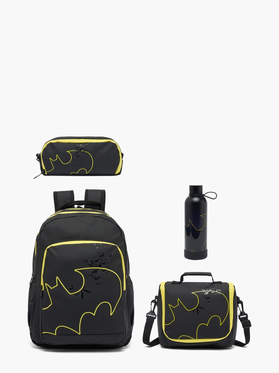 Batman Embroidered Backpack with Padded Straps - 17 inches